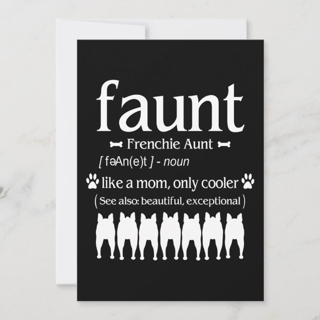 Dog Gift | Frenchie Aunt - Like Mum Only Cooler (Front)