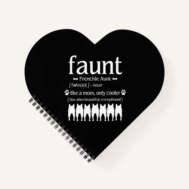 Dog Gift | Frenchie Aunt - Like Mum Only Cooler Notebook (Front)