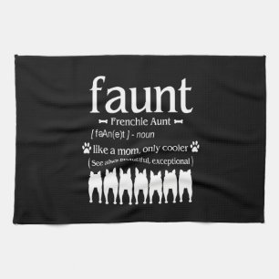 Dog Gift Frenchie Aunt - Like Mum Only Cooler Tea Towel