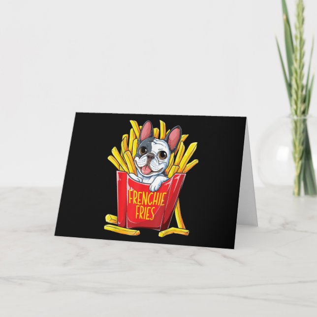 Dog Gift | Frenchie Fries Card (Front)