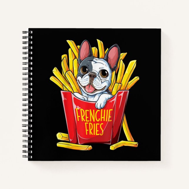 Dog Gift | Frenchie Fries Notebook (Front)