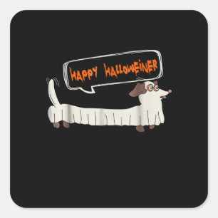 Dog Gift Happy Halloweiner Corgi Square Sticker