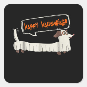 Dog Gift Happy Halloweiner Corgi Square Sticker