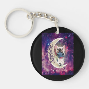 Dog Gift I Love You To The Moon And Back Key Ring
