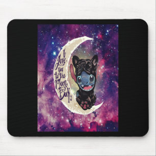 Dog Gift I Love You To The Moon And Back Mouse Pad