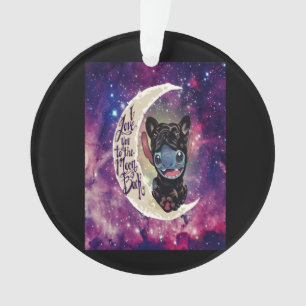 Dog Gift I Love You To The Moon And Back Ornament