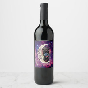 Dog Gift   I Love You To The Moon And Back Wine Label