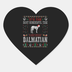 Dog Gift Its The most wonderful time to Dalmatian Heart Sticker