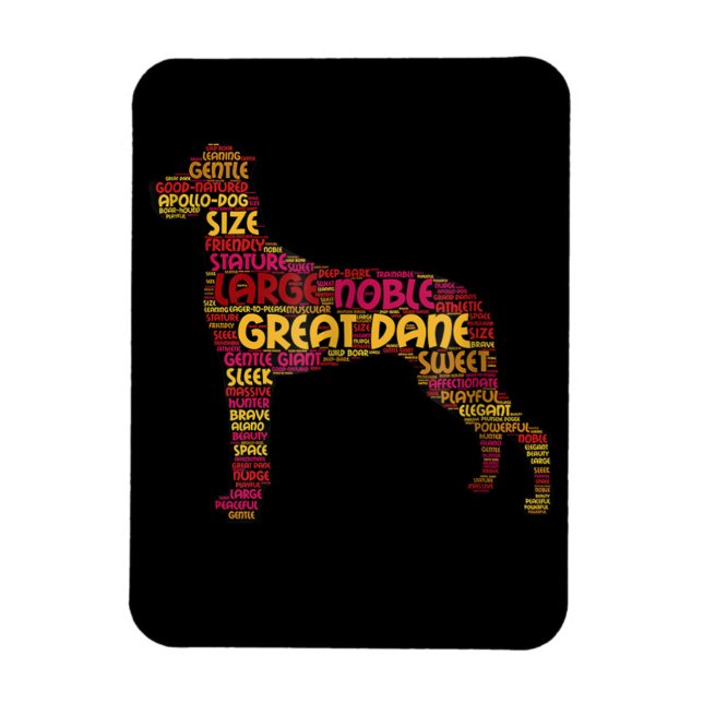 Dog Gift | Large Noble Great Dane Magnet (Vertical)