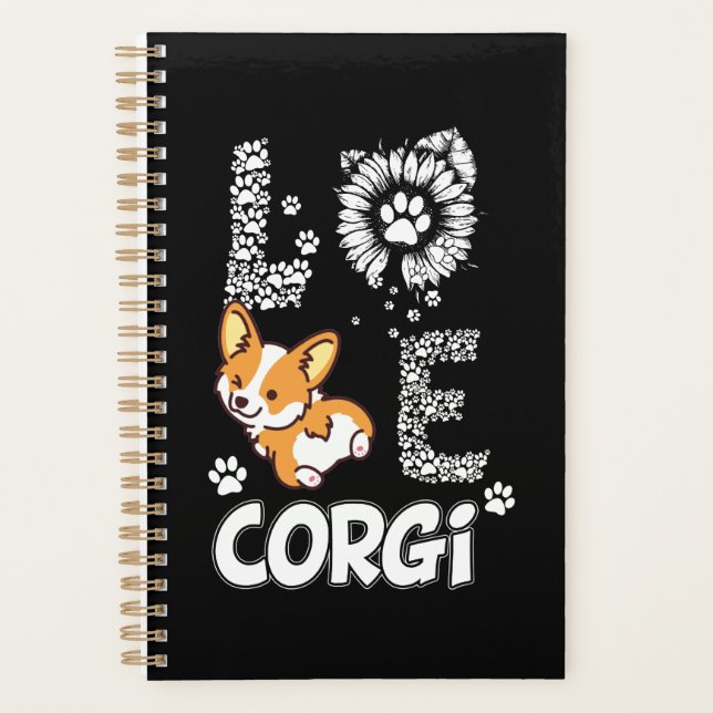Dog Gift | Love Corgi Lovely Planner (Front)