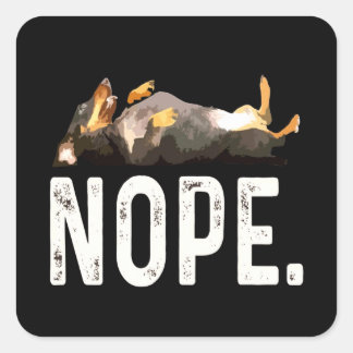 Dog Gift | Miss Dachshund. Nope. Square Sticker