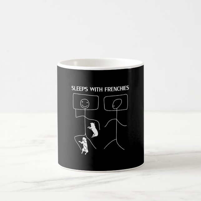 Dog Gift | Sleeps With Frenchies Coffee Mug (Center)