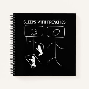 Dog Gift   Sleeps With Frenchies Notebook