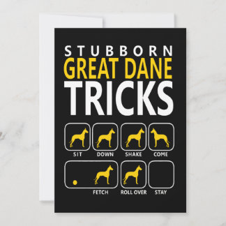dog gift | Stubborn Great Dane Tricks Announcement