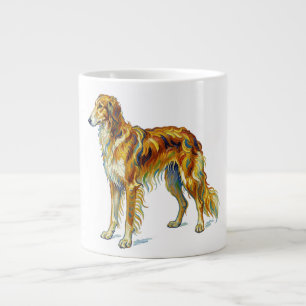 Dog Gift Vibrant Colourful Saluki Dog Design Large Coffee Mug