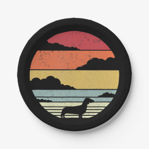 Dog Gift   Vintage Dachshund Style Gift Idea Paper Plate