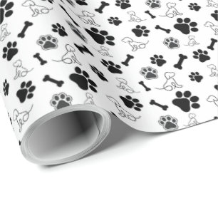 Dog Gift Wrap Wrapping Paper Paws