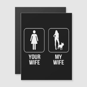 Dog Gift Your Wife - My Wife French Bulldog Magnetic Invitation