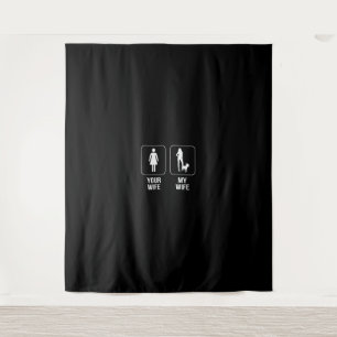 Dog Gift Your Wife - My Wife French Bulldog Tapestry