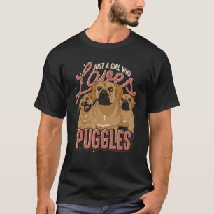 Dog   Girls Dog Owner Women Animal   Pet Puggle T-Shirt