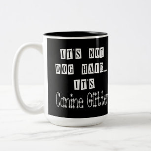 Dog Glitter Humor Two-Tone Coffee Mug