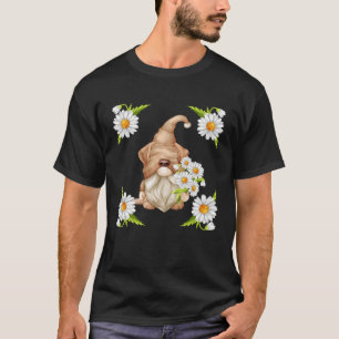 Dog Gnome For Labrador Mum Cute Spring Floral Dais T-Shirt