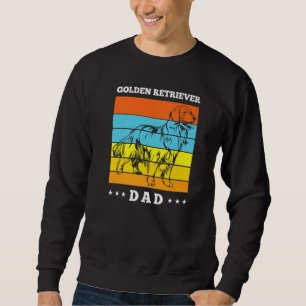 Dog  Golden Retriever Dad Retro Sweatshirt