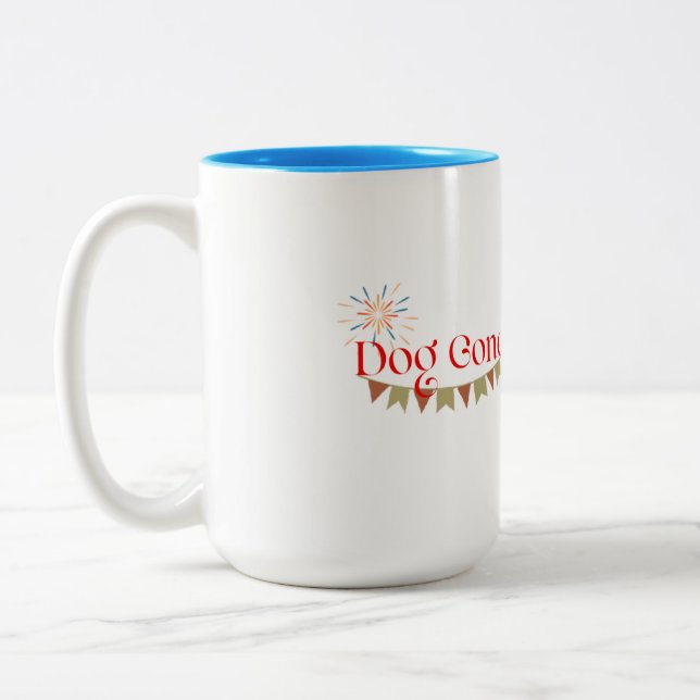 Dog Gone Bookshop Large Coffee Mug (Left)