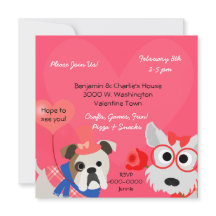 Dog-gone Fun Valentines Day Party Invitation