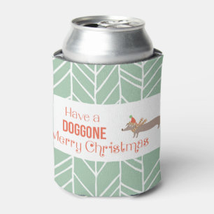 Dog Gone Merry Christmas Can Cooler