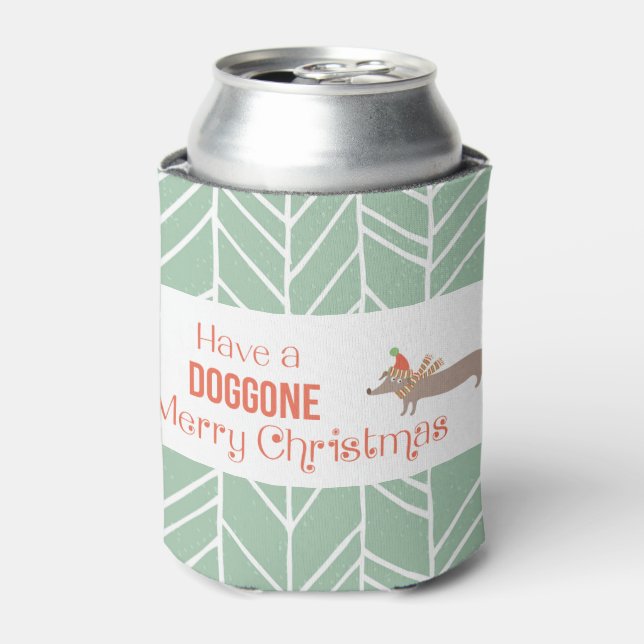 Dog Gone Merry Christmas Can Cooler (Can Front)