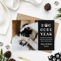 Dog Gone Year Funny Black Pet Photo