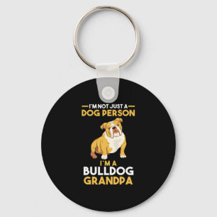 Dog Grandfather English Bulldog Grandpa Key Ring