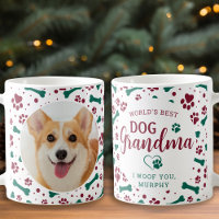 Dog Grandma Granddog Custom Pet Photo Christmas