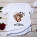 Dog GRANDMA Personalised Heart Dog Lover Pet Photo T-Shirt<br><div class="desc">Dog Grandma ... Surprise your favourite Dog Grandma this Mother's Day , Christmas or her birthday with this super cute custom pet photo t-shirt. Customise this dog grandma shirt with your dog's favourite photos, and name. This dog grandma shirt is a must for dog lovers and dog moms! Great gift...</div>