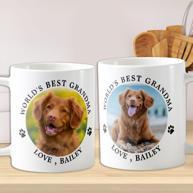 Dog Grandma Personalised Pet Photo Dog Lover Coffee Mug (Creator Uploaded)