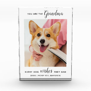 Dog Grandma Personalized Pet Picture Photo Block