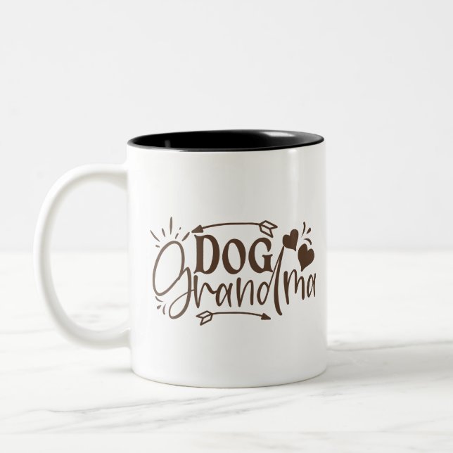 Dog Grandma Two-Tone Coffee Mug (Left)