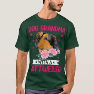 Dog Grandma With Rottweiler Funny Dog Owner Lover T-Shirt