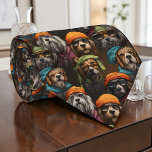 Dog Graphic Custom Necktie<br><div class="desc">This custom necktie features a fun, graphic design of a dog. It's a great way for dog lovers to express their personality and love for their furry friends. Perfect for adding a touch of personality to any outfit, whether it's for a special occasion or everyday wear. This unique tie makes...</div>