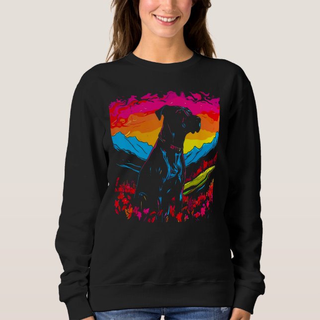 Dog Great Dane Pop Art Sweatshirt (Front)