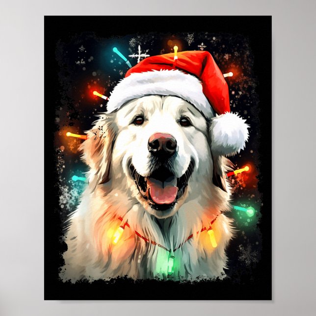 Dog Great Pyrenees Christmas  Poster (Front)