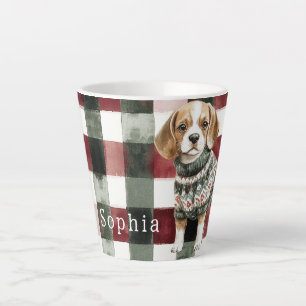 Dog Green Sweater Christmas Latte Mug