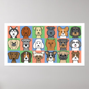 Dog Grid Poster