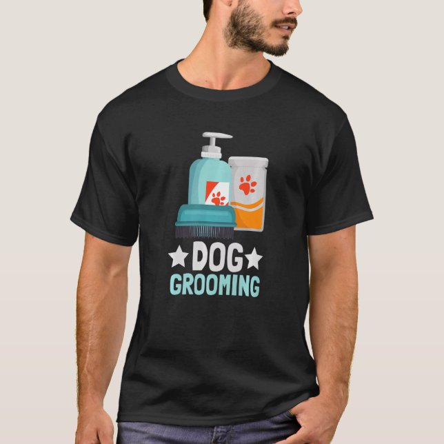 Dog Groomer And Dog Hair Grooming Premium T-Shirt (Front)