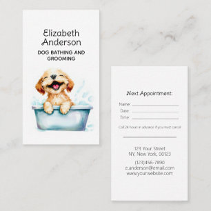Dog Groomer Bathing Appointment ii Business Card