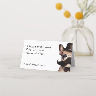 Dog Groomer Cute French Bulldog Folding Appointment Card
