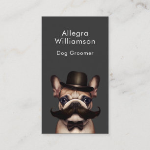 Dog Groomer Funny French Bulldog  Business Card