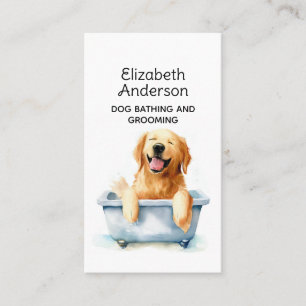 Dog Groomer Golden Retriever Business Card