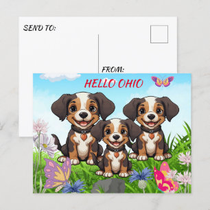 Dog Groomer Happy Puppies Postcard